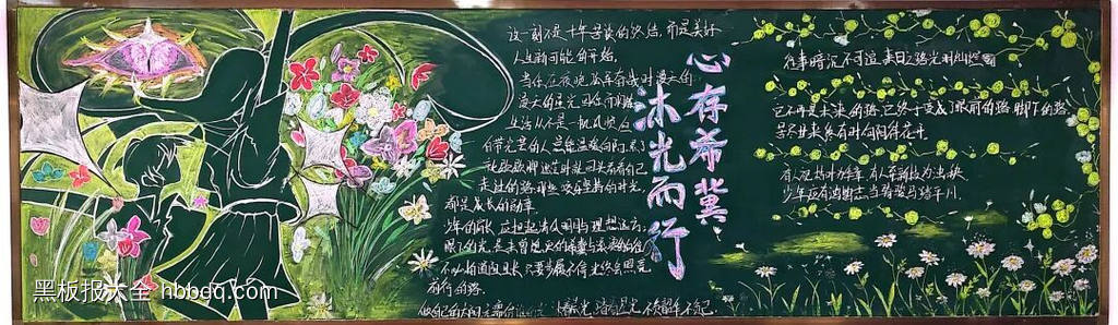 唤醒内心的力量，绘就青春底色粉笔画-第2张