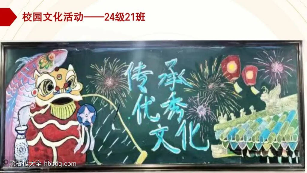 文化传承主题黑板报-第1张