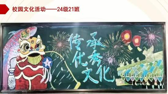 文化传承主题黑板报