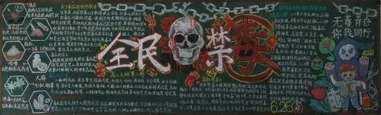全民禁毒主题黑板报