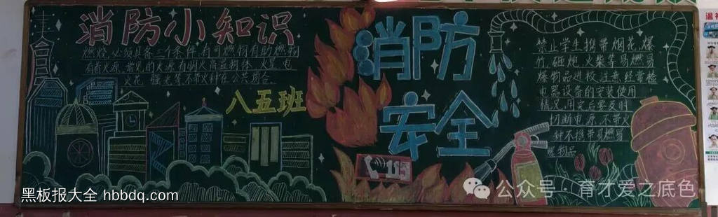 消防小知识主题黑板报简单又好画4张-第1张