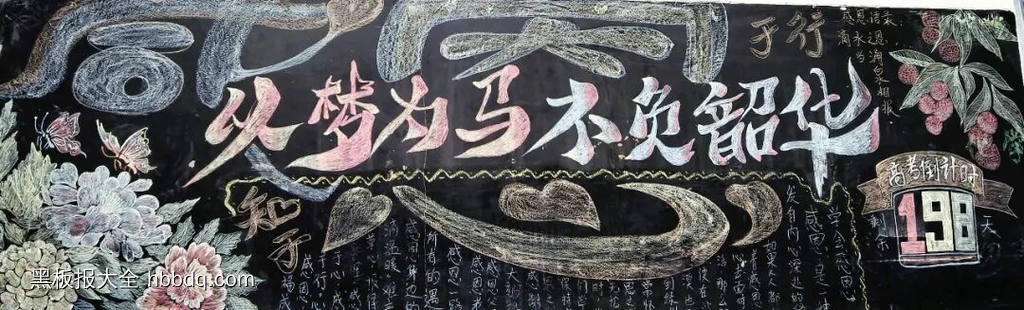 盛世华诞，不负韶华主题黑板报-第1张