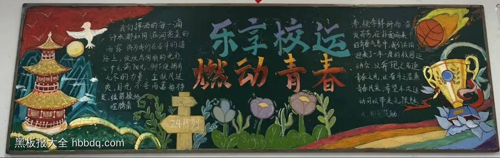 校运会主题黑板报简单又好画3张-第1张