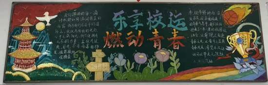 校运会主题黑板报简单又好画3张