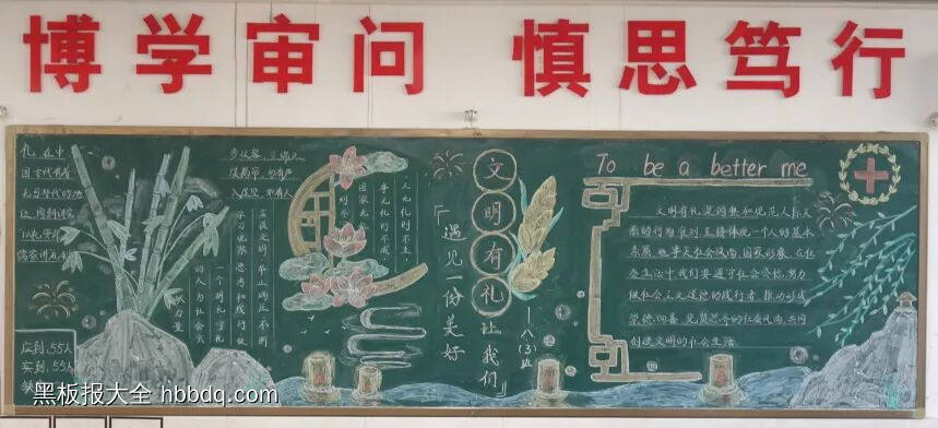文明言行主题黑板报-第3张