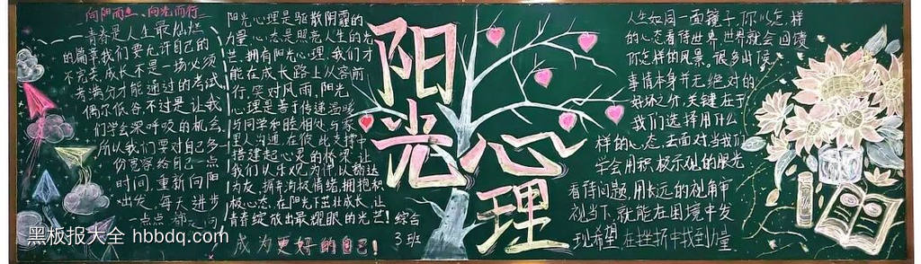 阳光心理主题黑板报推荐4张-第2张