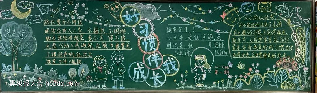 好习惯伴我成长主题黑板报-第2张