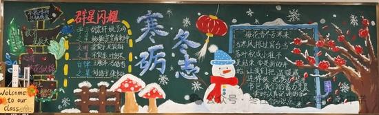 寒冬励志主题黑板报