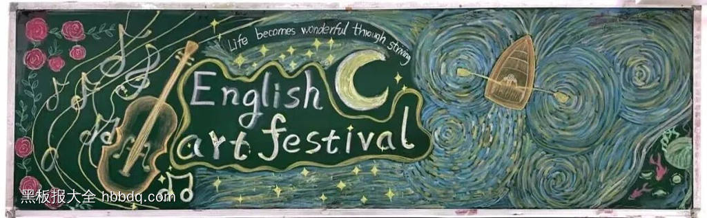 英语艺术节主题黑板报-第1张