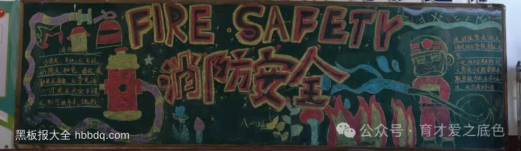 消防小知识主题黑板报简单又好画4张-第2张