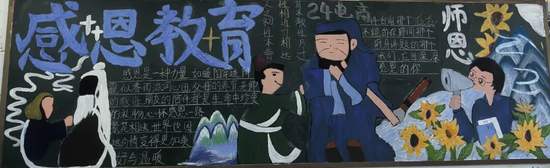 精选1张感恩教育主题黑板报