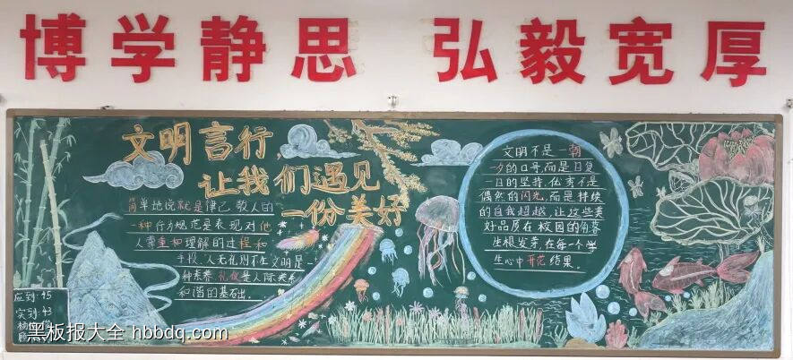 文明言行主题黑板报-第4张