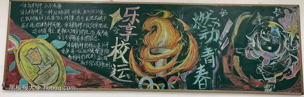 青春不息，运动不止主题黑板报简单又好画3张-第2张