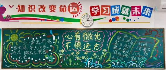 心有微光，不惧远方主题黑板报