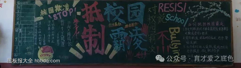 拒绝校园欺凌，向阳而生主题黑板报-第3张