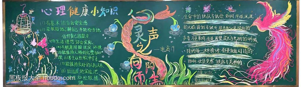 阳光心理漂亮2张黑板报-第2张
