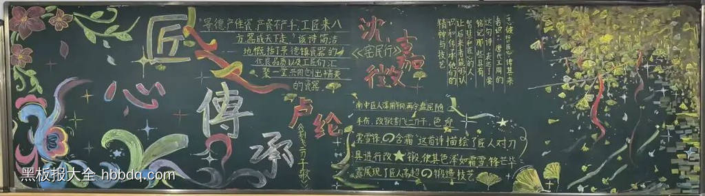 工匠精神，时代先锋主题黑板报-第3张