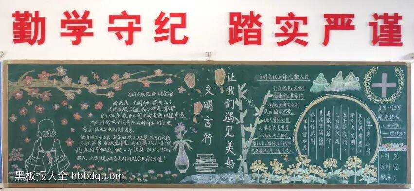 文明言行主题黑板报-第2张