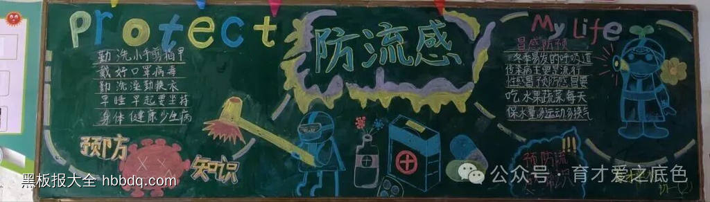 讲卫生，防疾病主题黑板报-第3张