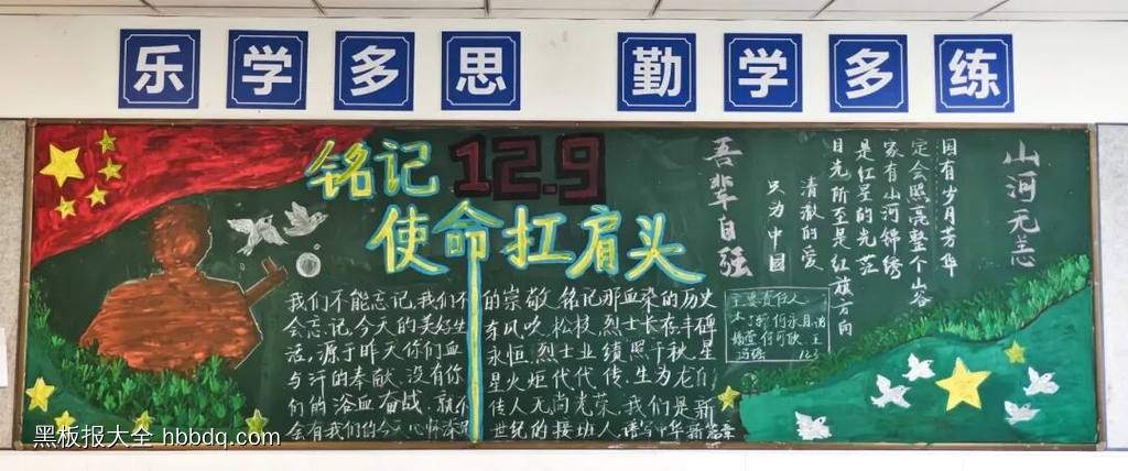 铭记历史主题黑板报简单又漂亮4张-第2张