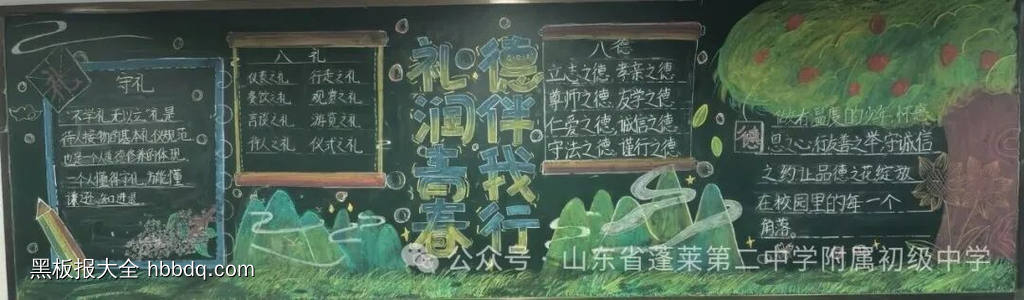 礼德教育主题黑板报-第3张
