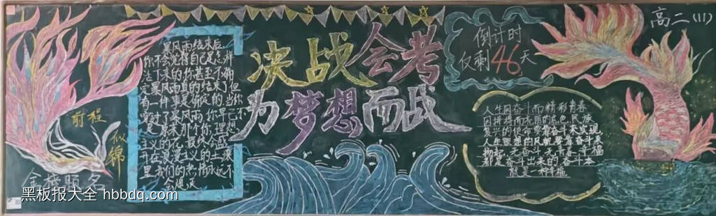 决战考试，为理想而奋斗主题黑板报-第3张