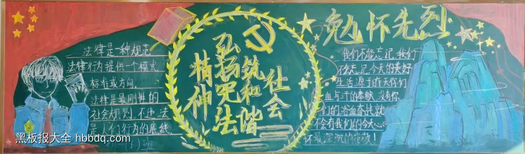 铭记历史主题黑板报简单又好画4张-第4张