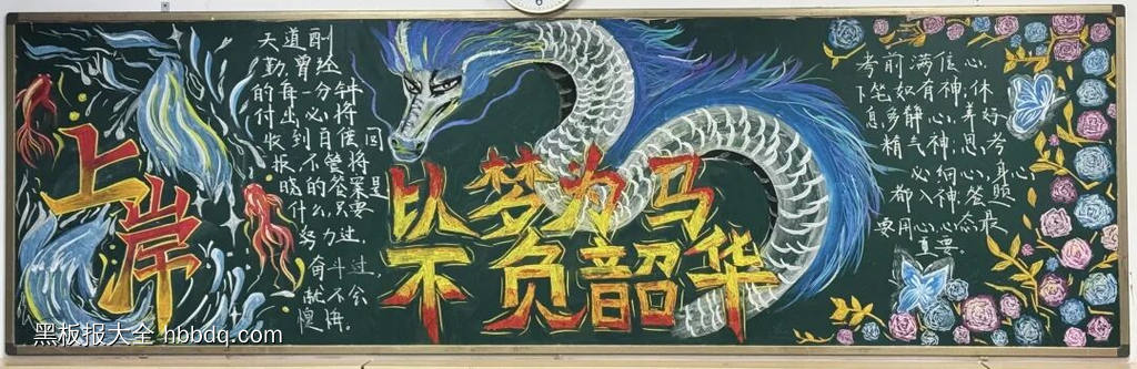以梦为马，不负韶华主题黑板报-第3张