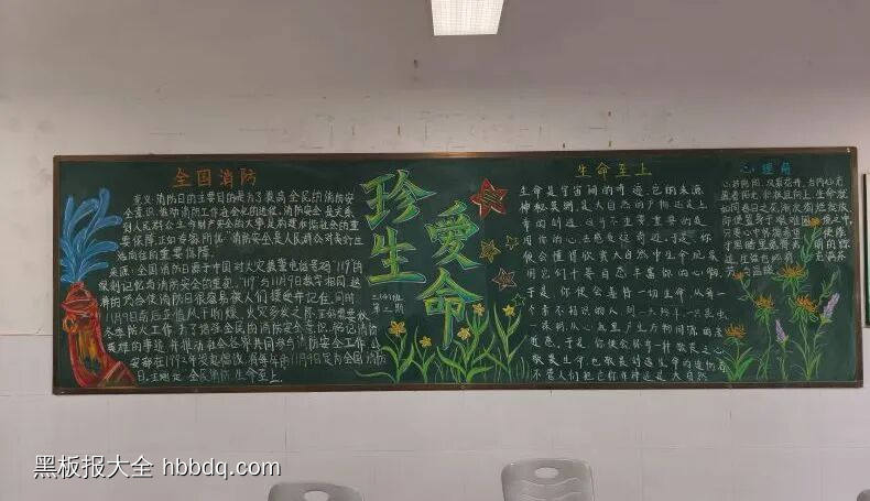 消防安全，平安校园主题黑板报简单又好看3张-第3张