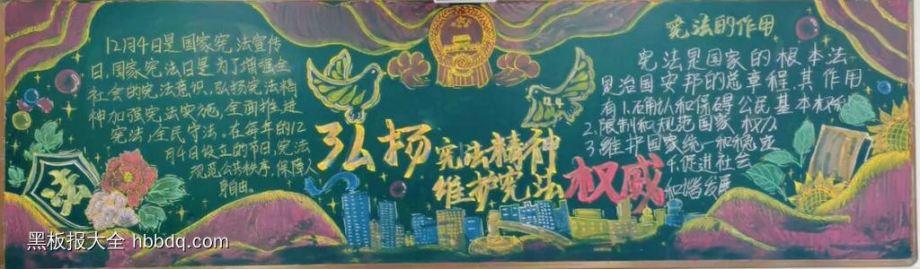 弘扬宪法主题黑板报简单又好看4张-第3张