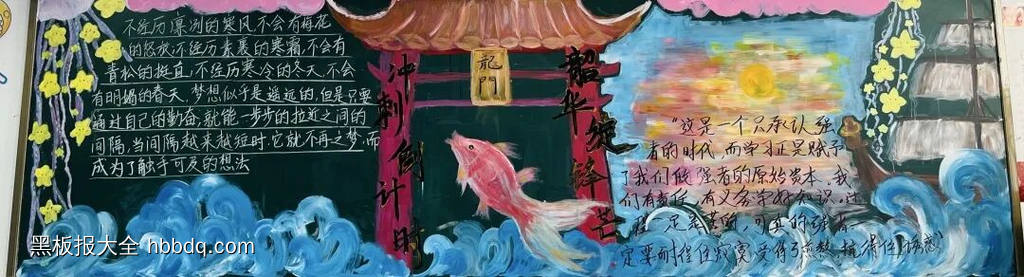 跃动青春，拼搏铸辉煌主题黑板报-第6张