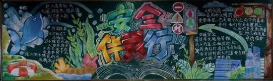 安全伴我行主题黑板报推荐1张