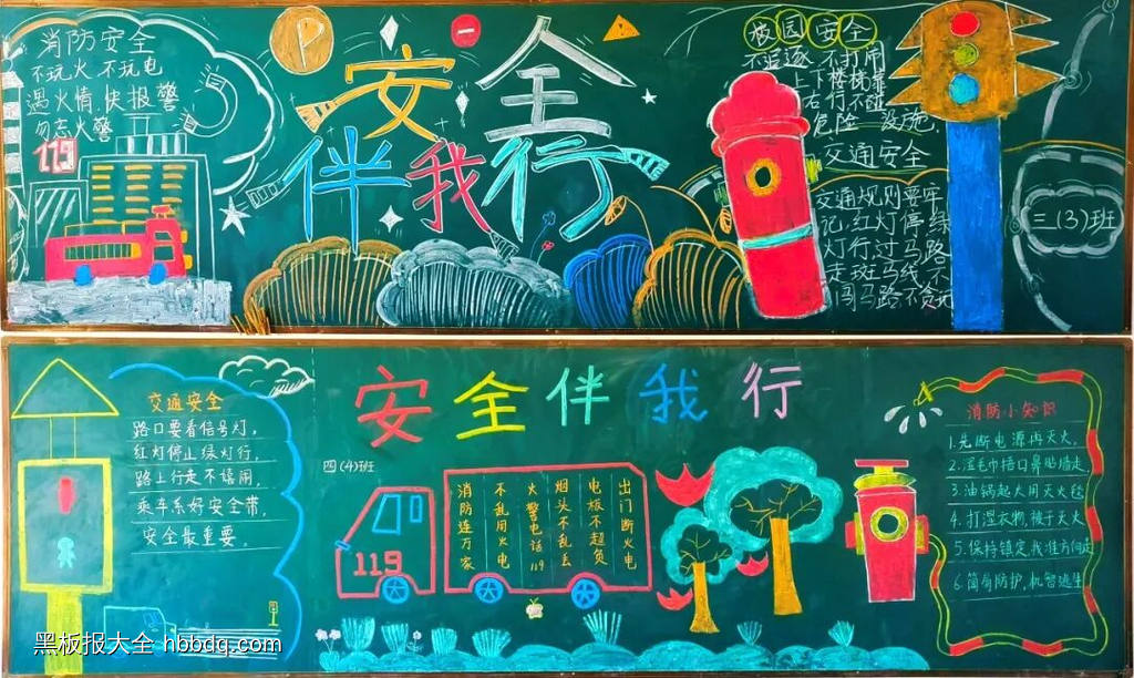 安全伴我行主题黑板报简单又漂亮-第1张