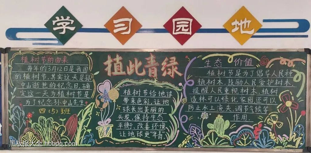 3.12播种希望主题黑板报-第2张