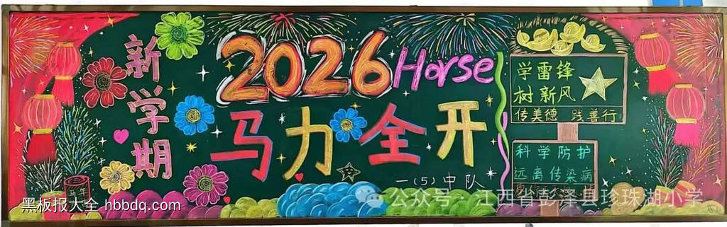 新学期，马力全开主题黑板报-第4张