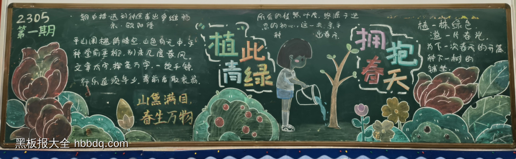 3.12植树节主题黑板报简单又漂亮4张-第3张