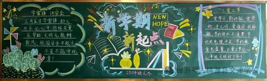 新起点新希望主题黑板报