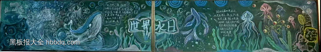保护水资源，节水护水主题黑板报-第3张