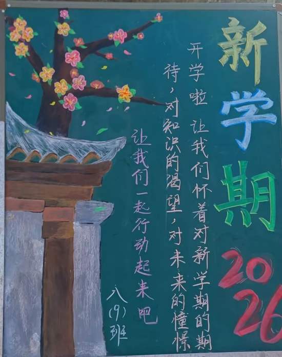 新学期，新气象主题黑板报