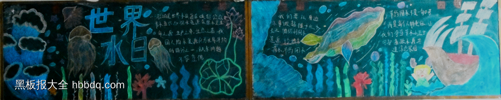 保护水资源，节水护水主题黑板报-第8张