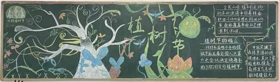 3.12植树节主题黑板报简单又漂亮4张