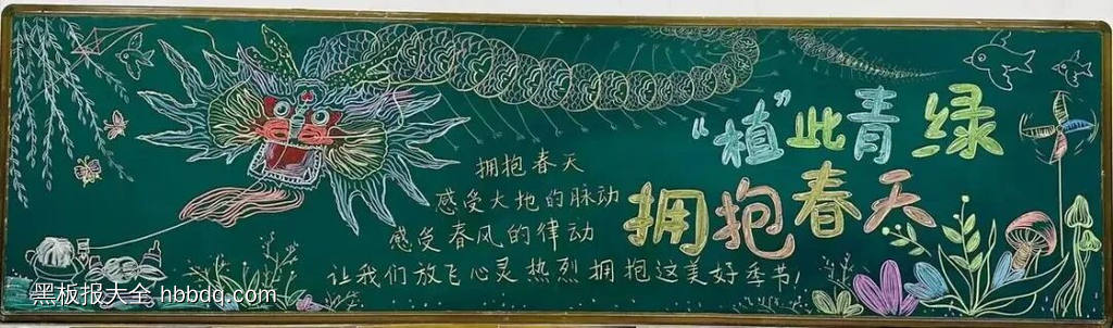 3.12——植此青绿主题黑板报-第3张