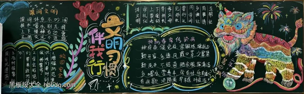 好习惯，伴我成长主题黑板报简单又漂亮2张-第1张