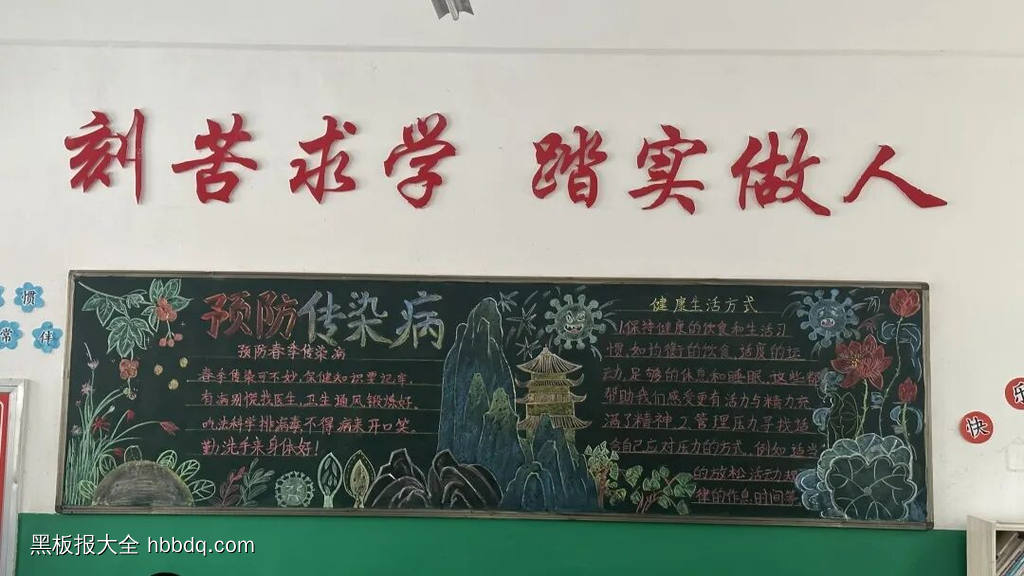 讲卫生，防疾病主题黑板报简单又漂亮2张-第2张