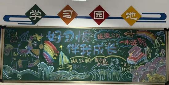 好习惯，伴我成长主题黑板报精选1张