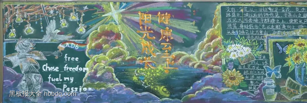 乐学阳光，健康成长主题黑板报-第3张