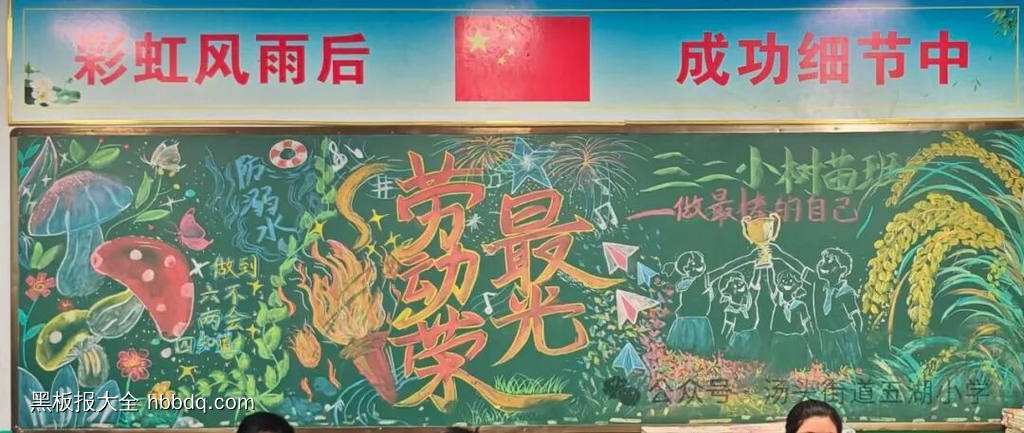 4张精美的劳动节主题黑板报-第2张
