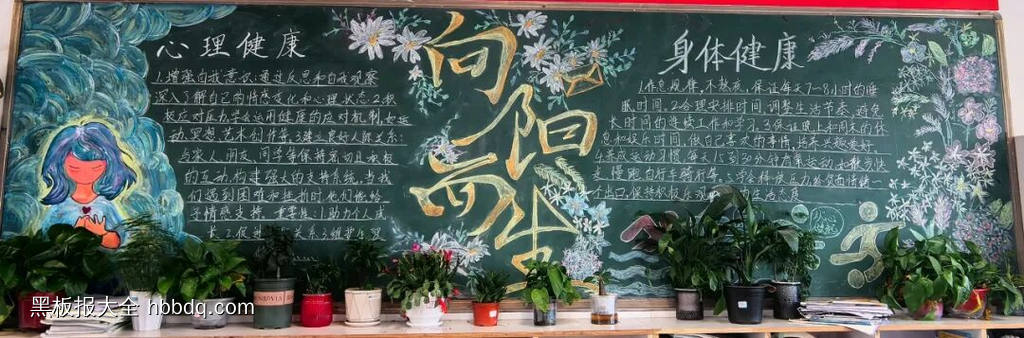 心向阳光，健康成长主题黑板报-第3张
