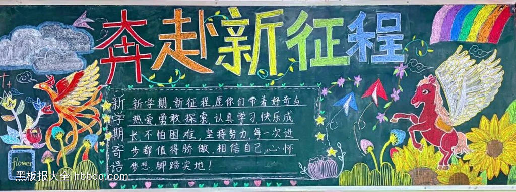 共赴新征程主题黑板报-第2张