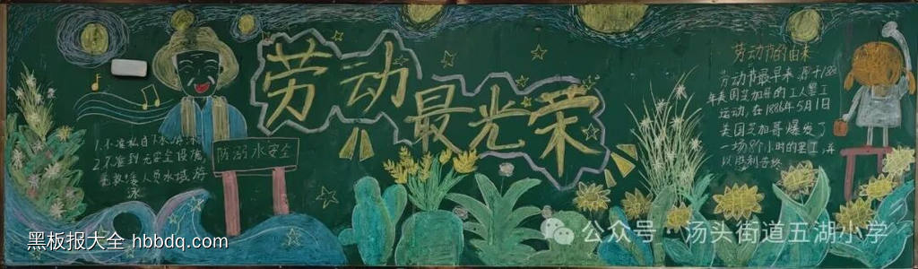 4张精美的劳动节主题黑板报-第3张